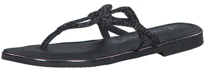 Produktbild von MARCO TOZZI Damen Pantoletten Zehentrenner Glitzer, Schwarz (Black Metallic), 39