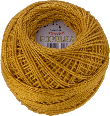 10g Kreuzstickgarn / Häkelgarn Popelka ocker