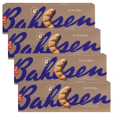 Immagine prodotto di Biscotti Kipferl Bahlsen alla vaniglia con zucchero a velo 125g confezione da 4 pezzi