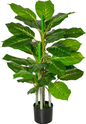 Obrázek produktu pro Umělá rostlina v květináči – design větve – PE – pro venkovní použití – 15 x 15 x 95 cm – zelená