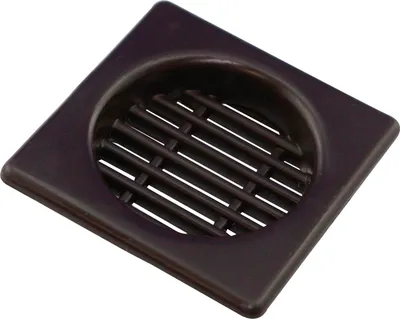 Produktbild von Lüftungsgitter Abluftgitter ø 36 mm Möbelbeschlag 43 x 43 mm Kunststoff braun