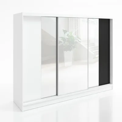 Productafbeelding van Schuifdeurschrank VENA: Garderobekast met 3 deuren, 3 spiegels en 3 kledingroedes – functionaliteit en elegantie!