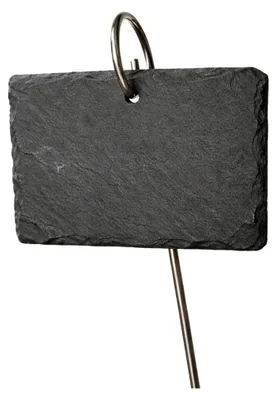 Produktbild von Gartenschild, Gartenzubehör, Anzuchtzubehör (Pflanzschild Schiefer mit Edelstahl Aufhängung)