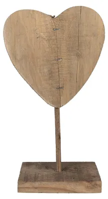 Immagine prodotto di Clayre & Eef figura decorativa cuore 15x8x27 cm legno marrone