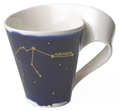 Produktbild von Villeroy & Boch NewWave Stars Becher mit Henkel Wassermann/Aquarius Vorteilsset 4 Stück 1016165811 4003686393875