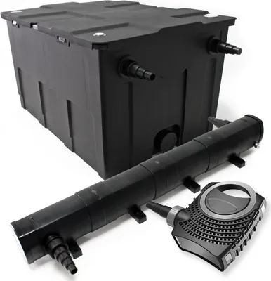 Image de Wiltec Kit complet: CBF-550 Filtre de bassin jusqu'à 60000 L Biologique, NEO10000 SuperECO pompe de filtration 10000l/h 80W, CUV-272 lampe uv UVC Clarificateur avec 72W