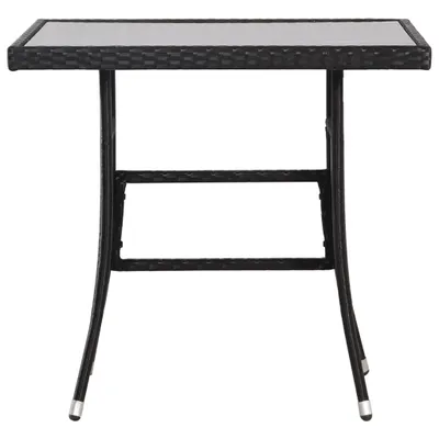 Immagine prodotto di Tavolo da Giardino Nero 80x80x74 cm in Polyrattan