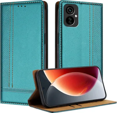Produktbild von Handyhülle für Tecno Camon 19 Neo Leder Flip Klappbare Schutzhülle mit Standfunktion Grün