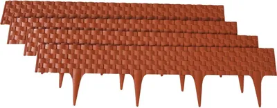 Produktbild von Palisade 6,40 m lang, Rattan-Optik, terracotta, biegbar, Beetabgrenzung