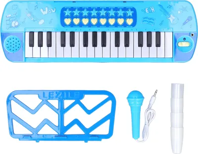 Immagine prodotto di Tastiera elettronica giocattolo per pianoforte, mini musical con 37 tasti e microfono per neonati e bambini