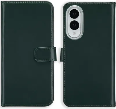 Obrázok produktu pre Selencia Originálne kožené puzdro na knihy pre Samsung Galaxy S25 Edge - zelené