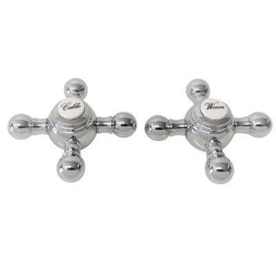 Produktbild von Grohe Sinfonia Kreuzgriff, Markierung warm/kalt chrom - 45291000