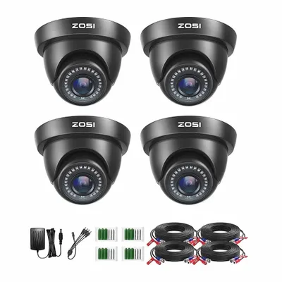 Obrázok produktu pre Bezpečnostné kamery, rozlíšenie 1080P HD, denné/nočné videnie, čierne