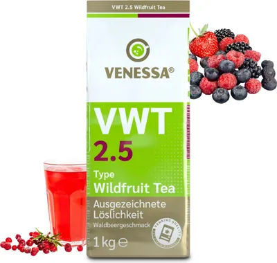 Produktbild von VENESSA VWT 2.5 Wildfruit Tea 1kg Instant Teegetränk Pulver - Wildfruchtgetränk Getränkepulver - Automaten geeignet -  löslich