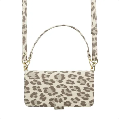 Produktbild von Selencia Sabi Klapphülle mit Leopardenmuster Samsung Galaxy A35 - Soft Ivory