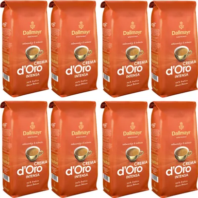 Produktbild von Dallmayr Crema d'Oro Intensa Kaffee, Bohnenkaffee, Röstkaffee, ganze Bohnen, Kaffeebohnen, 8 x 1000 g