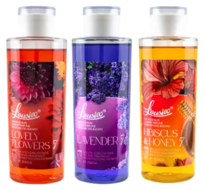 Immagine prodotto di Set promozionale L’ousia Floral 3x200 g – LF, HH, Lavender, profumo per bucato concentrato e persistente, fino a 240 lavaggi