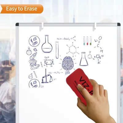 Produktbild von Höhenverstellbare Whiteboard-Flipchart-Easel - trocken abwischbar - 90 x 60 cm