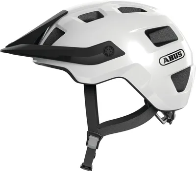 Produktbild von ABUS MTB-Helm MoTrip MIPS - Fahrradhelm für einen sicheren Einstieg in den Mountainbikesport - mit Aufprallschutz - für Damen und Herren - Weiß Glänzend, Größe L (57-61 cm)