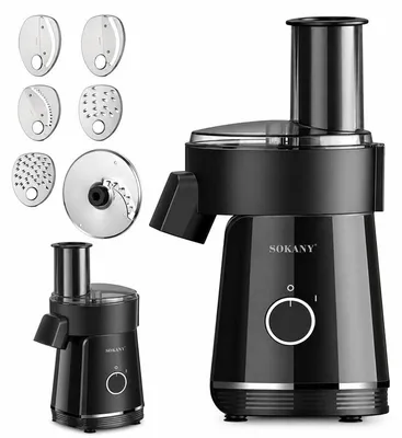 Produktbild von 6 in 1 Elektrischer Gemüseschneider, Automatisch Gemüsehobel mit 6 Kegel-Klingen, 200W Edelstahl Spiralschneider Zerkleinerer Salatschneider Schleifer