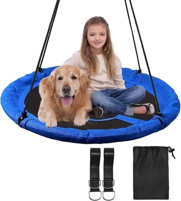 Produktbild von Famanu Nestschaukel Rund, 110 cm Durchmesser, bis 100 kg belastbar, für Kinder geeignet