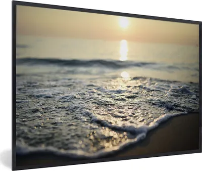 Produktbild von MuchoWow® MuchoWow® Gerahmtes Poster Meer - Sonne - Strand 90x60 cm - Poster mit zchwarzem Bilderrahmen - Fotorahmen - Foto-Plakat