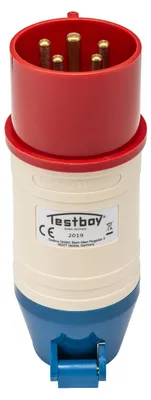 Produktbild von Testboy TV 432A CEE-Adapter, Elektrikerwerkzeug (bruchfestes PE-Gehäuse, kombini
