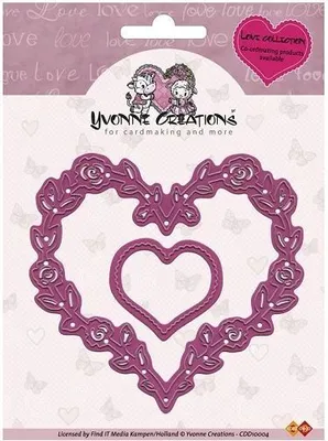 Produktbild von Yvonne Creations - Stanz- und Prägeschablone - Love Hearts