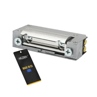 Produktbild von NAJDER Elektrischer Türöffner, Hartte, XS12U-Serie 12 V AC/DC, Schmaler, für Linke und rechte Türen, symmetrisch, verstellbare, langlebige, Türen (Holz, Metall, PVC), Tore und Schränke, Zuverlässig