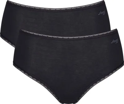 Produktbild von sloggi Damen Maxislip 2-Pack GO High waist - BLACK - Größe S