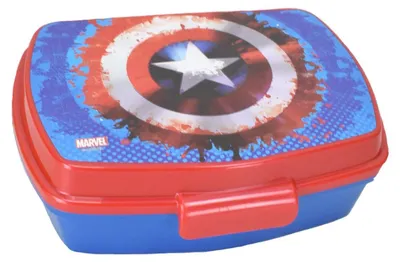 Produktbild von Brotdose Captain America Marvel Lunchbox 16,5x13,5x6 cm Pausenbrotbox
