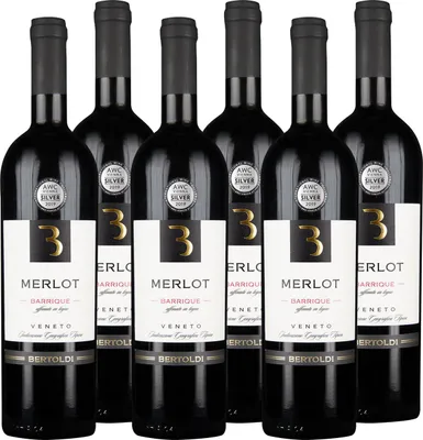 Produktbild von Merlot Barrique Veneto IGT Bertoldi Venetien Rotwein trocken (6 x 0,75 l)