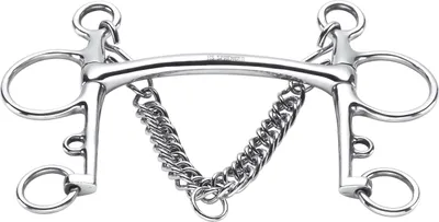 Image de Sprenger, mors de filet Pelham, barre incurvée, 12 mm