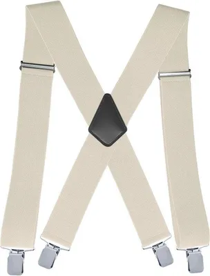 Produktbild von Bretels, 5 cm breit - Elastisch - X-Form - Für Damen und Herren, Weiß