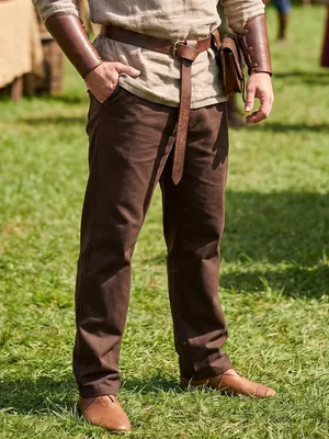 Produktbild von Klassische einfache Mittelalterhose braun "Sibert" L