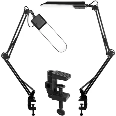 Produktbild von MasterLED Alina LED Architektenlampe 70cm mit Klemme 4500K Neutralweiß flexibel für Zeichentisch Büro Werkstatt
