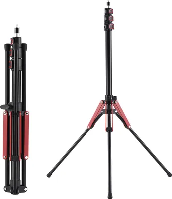 Produktbild von 189 cm/74,4 Zoll verstellbarer Stativstaender Videolichtstaender Aluminiumlegierungsmaterial 3-teilig verstellbar 5 kg/11 Pfund Tragfaehigkeit mit 1/4 Zoll Gewindeschraube fuer Video-LED/Flaah-Licht/Softbox/Reflektor