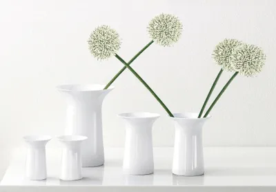 Zdjęcie produktu dla ASA Vase, weiß d. 8,5 cm, h. 11 cm