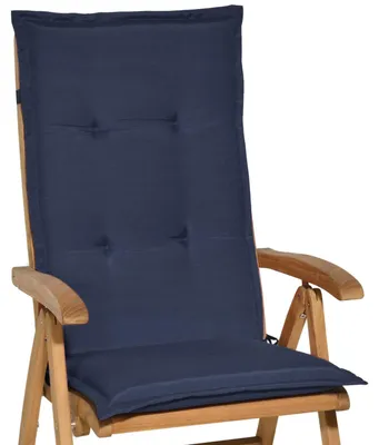 Produktbild von Beautissu Gartenstuhlauflage Loft HL Dunkelblau, 120x50x6cm