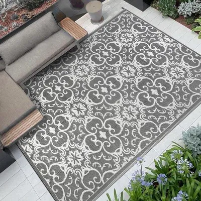 Produktbild von Famanu Terrassenteppich Wetterfest - 180 x 270 cm - Kunststoff - Leicht - Faltbar