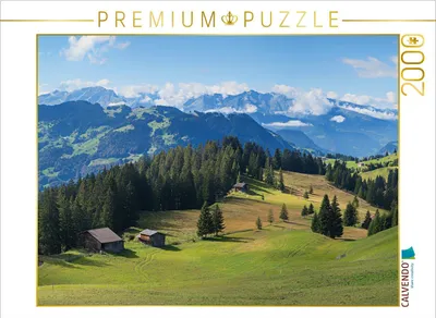 Produktbild von CALVENDO Puzzle Idyllische Schweizer Alpenlandschaft Stelserberg im Prättigau 2000 Teile Puzzle quer | 2000 Teile Lege-Größe 90x67cm Foto-Puzzle für glückliche Stunden