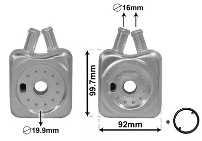 Produktbild von VAN WEZEL 58003215 Ölkühler Motoröl für VW Golf IV Schrägheck (1J1) Golf V Schrägheck (1K1) POLO (9N) TOURAN (1T1, 1T2) Passat Variant (3C5)