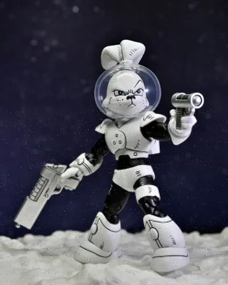 Produktbild von Usagi Yojimbo Actionfigur Space Usagi Yojimbo Black & White Figure 18 cm