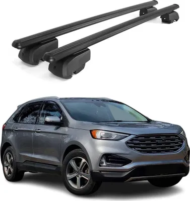 Obrázok produktu pre Priečne strešné nosiče pre Ford Edge 2015–2023, hliník, čierne, ABE