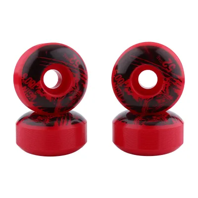 Productafbeelding van 52mm x 30 mm, 4 stuks/set, outdoor, klassiek, duurzaam longboard/skateboardwiel (rood)