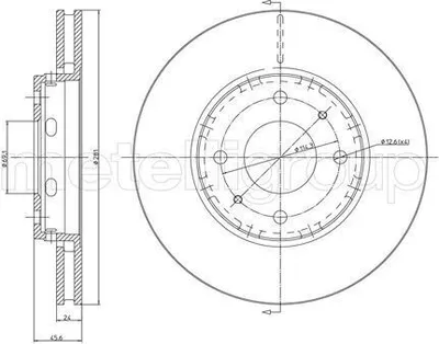 Produktbild von 2x METELLI Bremsscheibe 23-0467C für VOLVO V40 Kombi (645) 45 7mm 281 0mm