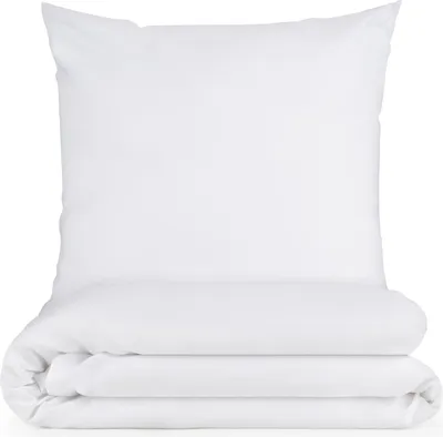 Produktbild von Blumtal Bettwäsche 135x200cm + Kissenbezug 40x80cm - Mikrofaser Bed Sheets 135x200cm - 2-er Set Bettwäsche Weiß
