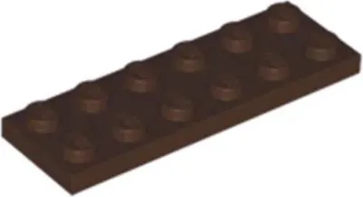 Produktbild von Lego® 2x6 Platte 3795 - 10 Stück Dunkelbraun