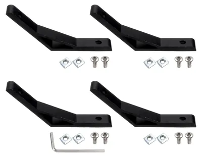 Produktbild von 135 Grad Eckwinkel, 1 Set 4,33 x 0,55 Zoll Aluminium-Extrusionsprofil-Zubehör für die 2020 Serie (Schwarz)