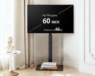 Produktbild von TV-Ständer für 32-60 Zoll, 70° drehbar & höhenverstellbar, schwarz